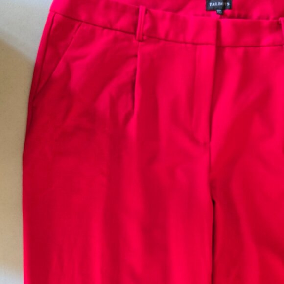 NWT Talbots Gorgeous Red Pleated Front Wool Blend Full Length Pants 18W - Picture 3 of 6
